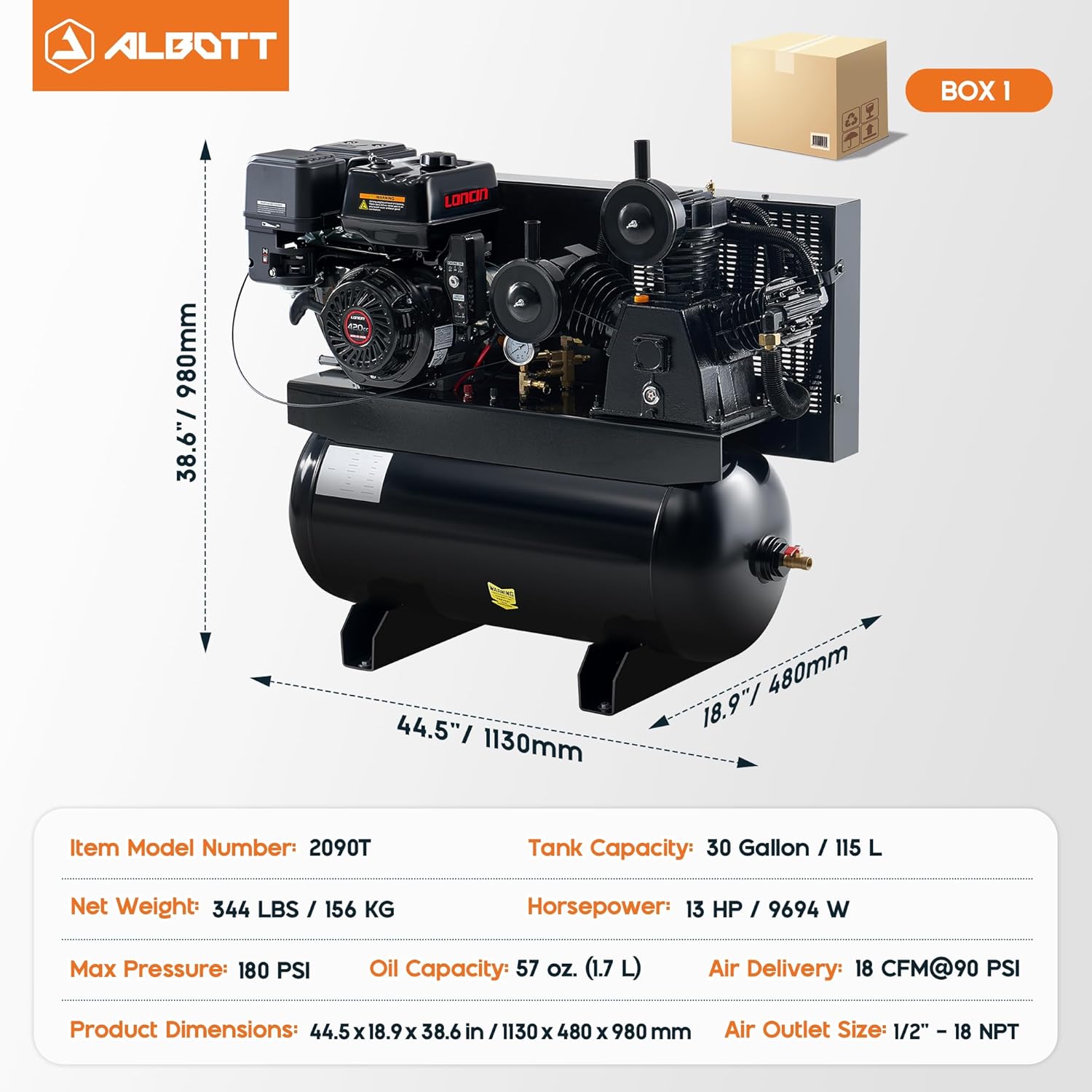 Albott 13HP Gas Air Compressor Review: Pros & Cons Verdict 2 Albott 13HP gas air compressor review,Albott gas air compressor review and rating,Albott 13HP air compressor worth buying,Albott 30 gallon air compressor review pros cons,Albott 13HP gas compressor honest review,Albott AIC001 air compressor review verdict unboxing and complete package contents