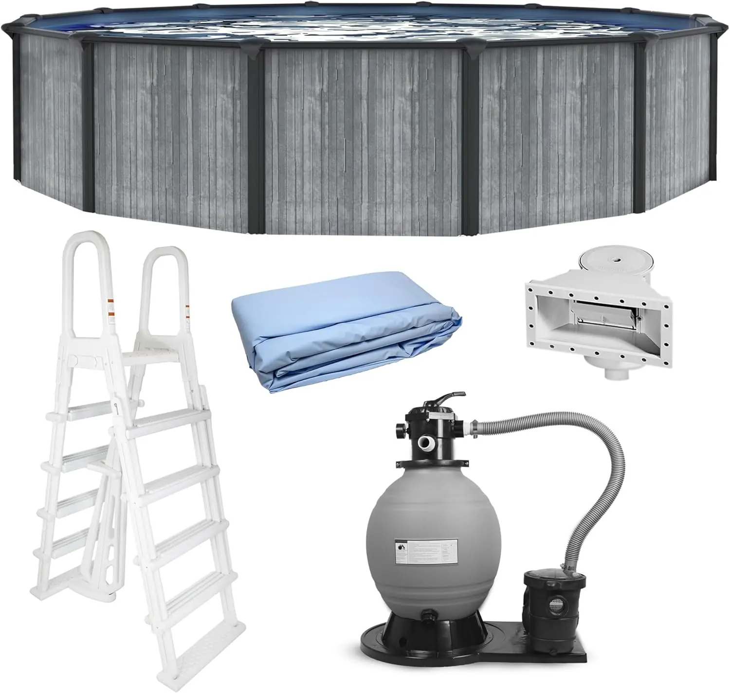 Blue Wave San Pedro pool review full unboxing showing every item included