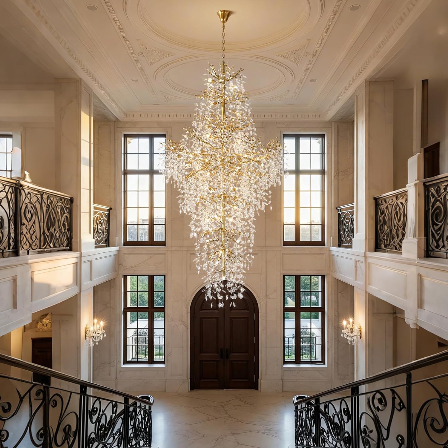 YIOSI 90 Gold Chandelier review,YIOSI tree branch chandelier review and rating,90 Gold chandelier review pros cons,YIOSI crystal chandelier review honest opinion,YIOSI 27-light chandelier review verdict,is YIOSI chandelier worth buying after extended use — long-term performance
