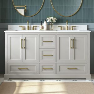 Image 1 of DELUXE LIVING 60 inch bathroom vanity review