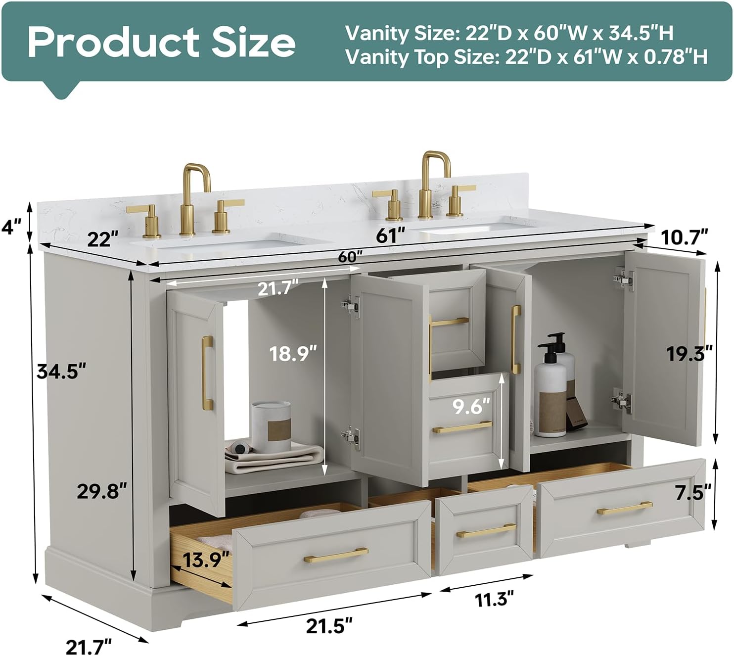 DELUXE LIVING 60 Inch Bathroom Vanity Review: Pros & Cons 2 DELUXE LIVING 60 inch bathroom vanity review,60 inch bathroom vanity review and rating,is DELUXE LIVING vanity worth buying,60 inch double sink vanity review pros cons,DELUXE LIVING bathroom vanity review honest opinion,DELUXE LIVING vanity review verdict unboxing and complete package contents