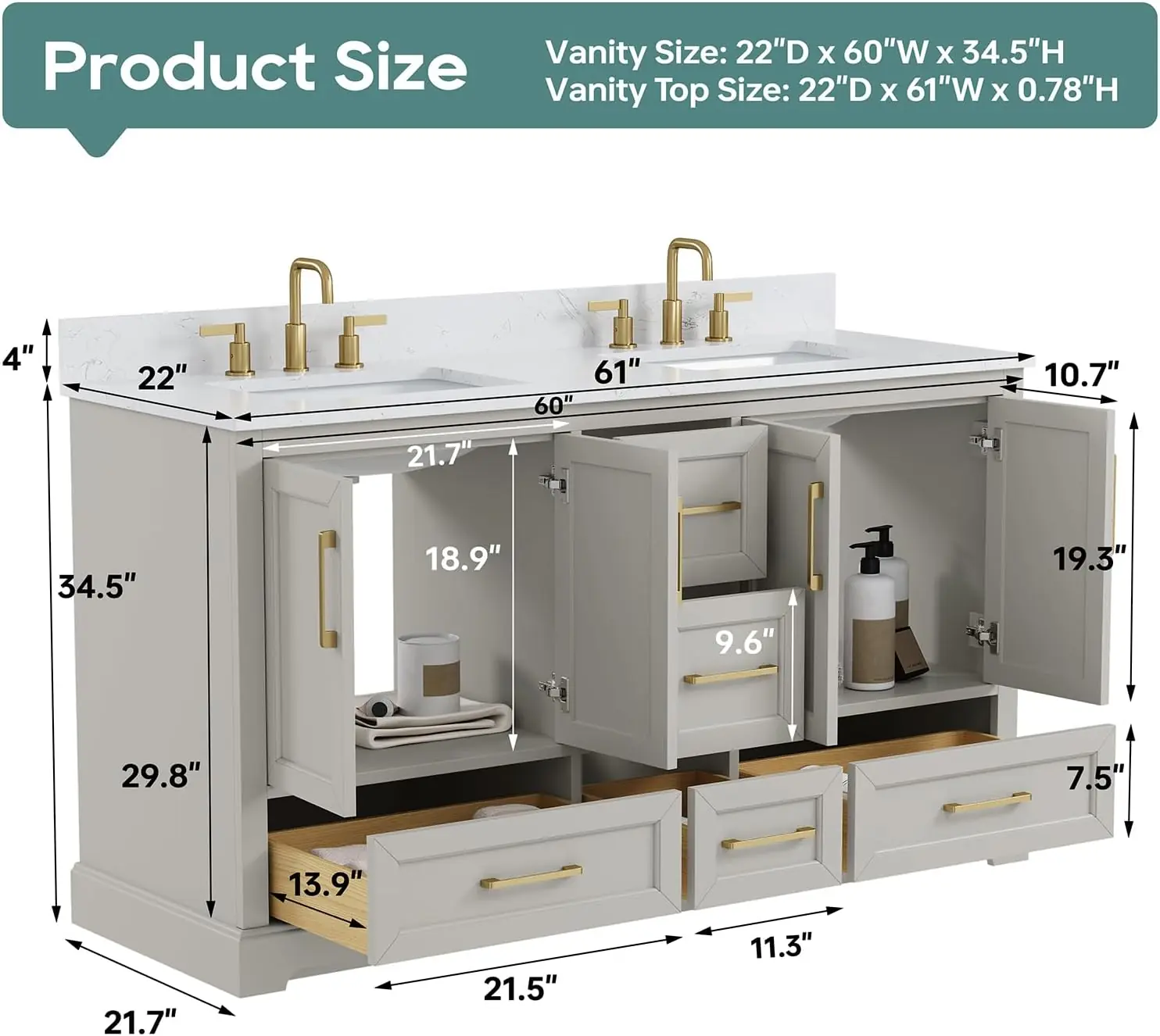 DELUXE LIVING 60 inch bathroom vanity review,60 inch bathroom vanity review and rating,is DELUXE LIVING vanity worth buying,60 inch double sink vanity review pros cons,DELUXE LIVING bathroom vanity review honest opinion,DELUXE LIVING vanity review verdict unboxing and complete package contents