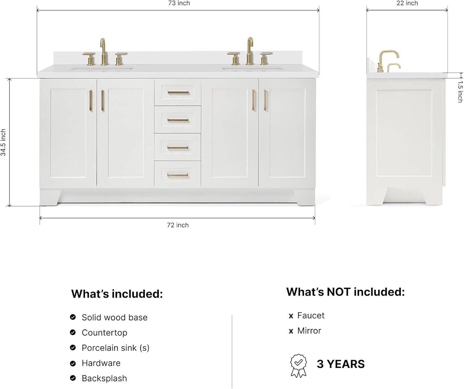 DKB Emilia 72 Inch Vanity Review: Honest Pros & Cons 2 DKB Emilia 72 inch vanity review,DKB Emilia vanity review and rating,is DKB Emilia vanity worth buying,DKB Emilia vanity review pros cons,DKB Emilia vanity review honest opinion,DKB Emilia vanity review verdict — design and build quality detail