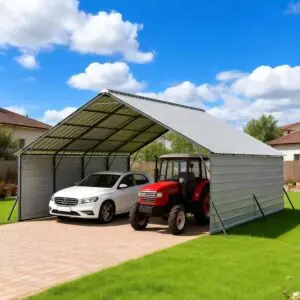 Image 1 of FLOUREE 20x20 metal carport review