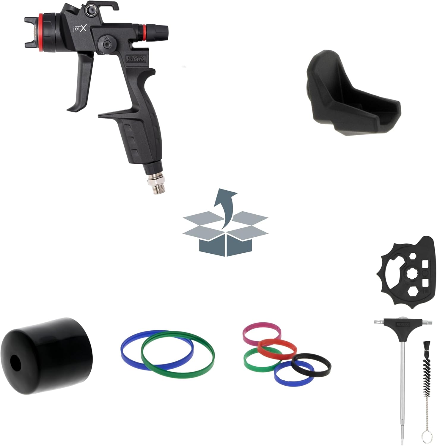 SATA Jet X spray gun review,SATA Jet X HVLP review unboxing and complete package contents