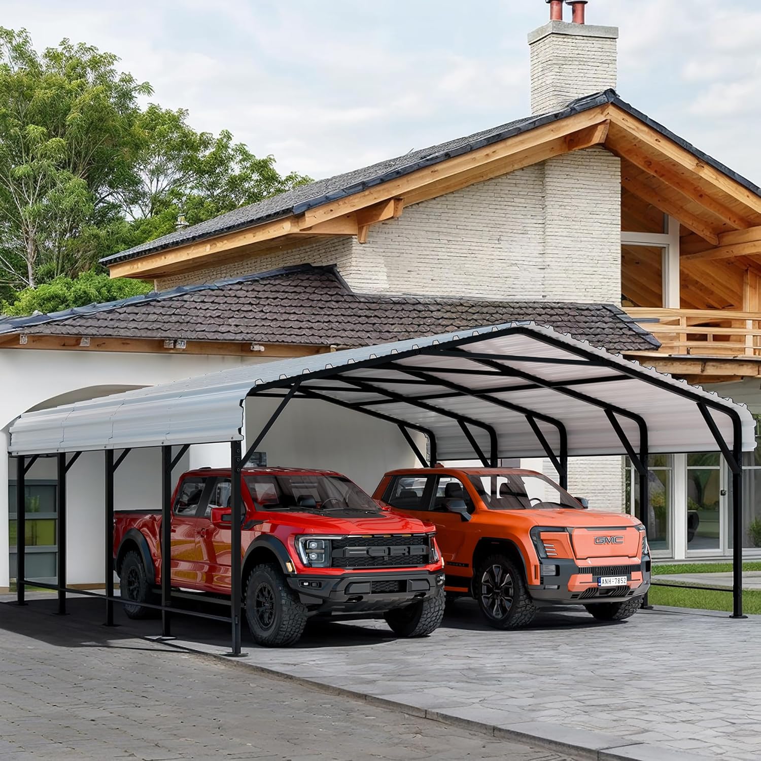 Shintenchi 20x20 carport review,Shintenchi carport review and rating,Shintenchi 20x20 carport review pros cons,Shintenchi carport review honest opinion,is Shintenchi carport worth buying,Shintenchi metal carport review verdict — full box contents and build quality