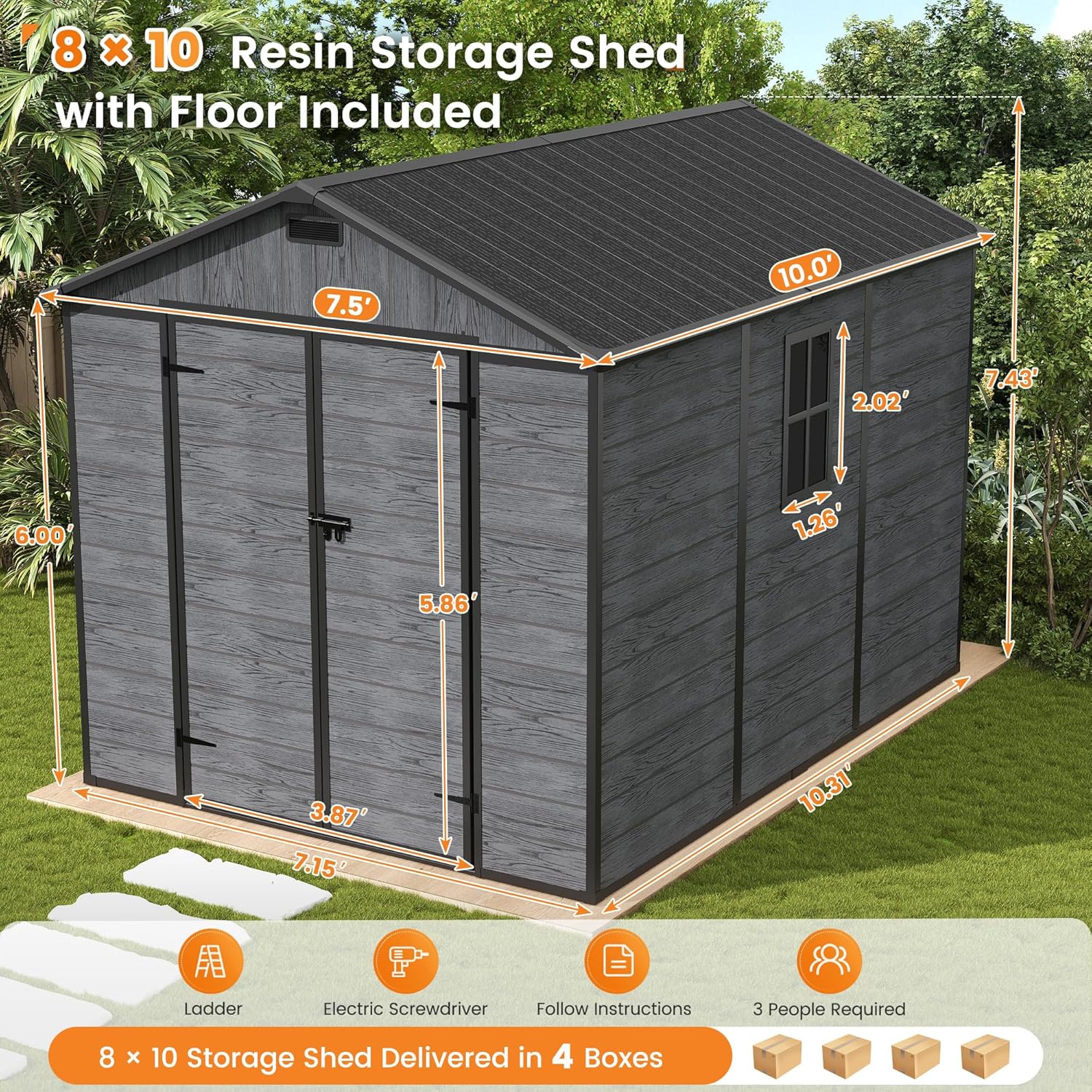 UDPATIO Outdoor Resin Storage Shed Review: Pros & Cons 2 UDPATIO outdoor resin storage shed review, UDPATIO 8x10 shed review and rating, is UDPATIO outdoor shed worth buying, UDPATIO resin shed review pros cons, UDPATIO plastic storage shed honest opinion, UDPATIO shed review verdict unboxing and complete package contents