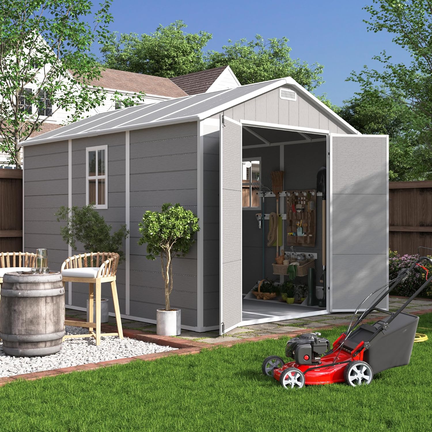 UDPATIO resin storage shed review unboxing — first impressions and build quality assessment