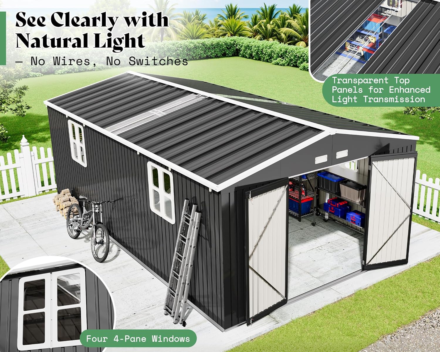 VanAcc 12x20x7.2 FT Outdoor Storage Shed Honest Review: Pros & Cons 4 VanAcc 12x20x7.2 FT Outdoor Storage Shed review,VanAcc metal garden shed review and rating,is VanAcc 12x20 shed worth buying,VanAcc storage shed review pros cons,VanAcc metal shed review honest opinion,VanAcc outdoor storage shed review verdict performance test results