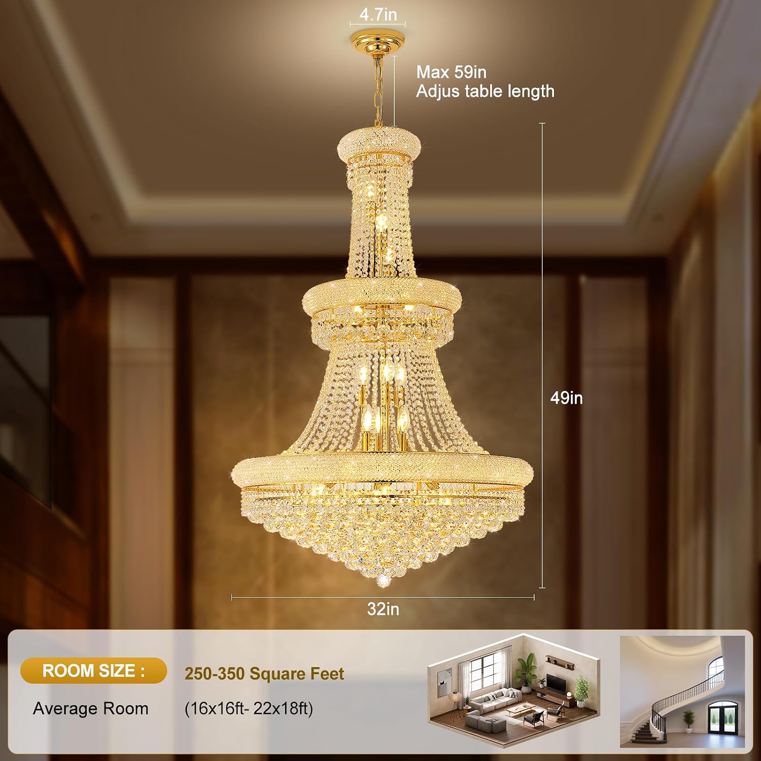 With Light Forward Chandelier Review: Honest Pros & Cons 2 With Light Forward chandelier review,high ceiling chandelier review and rating,27 lights crystal chandelier worth buying,modern gold chandelier review pros cons,large foyer chandelier review honest opinion,With Light Forward chandelier review verdict unboxing and complete package contents