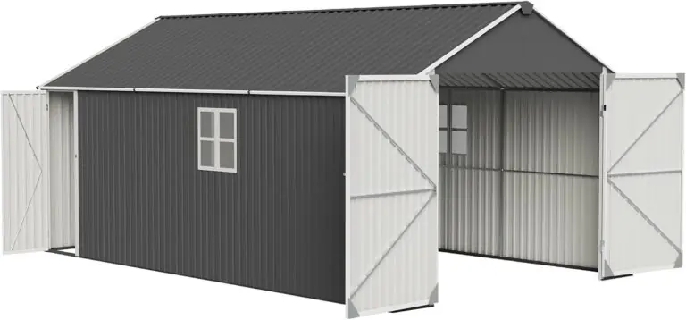 Image 1 of ZMAD 12x20x9.3 FT metal garage shed review
