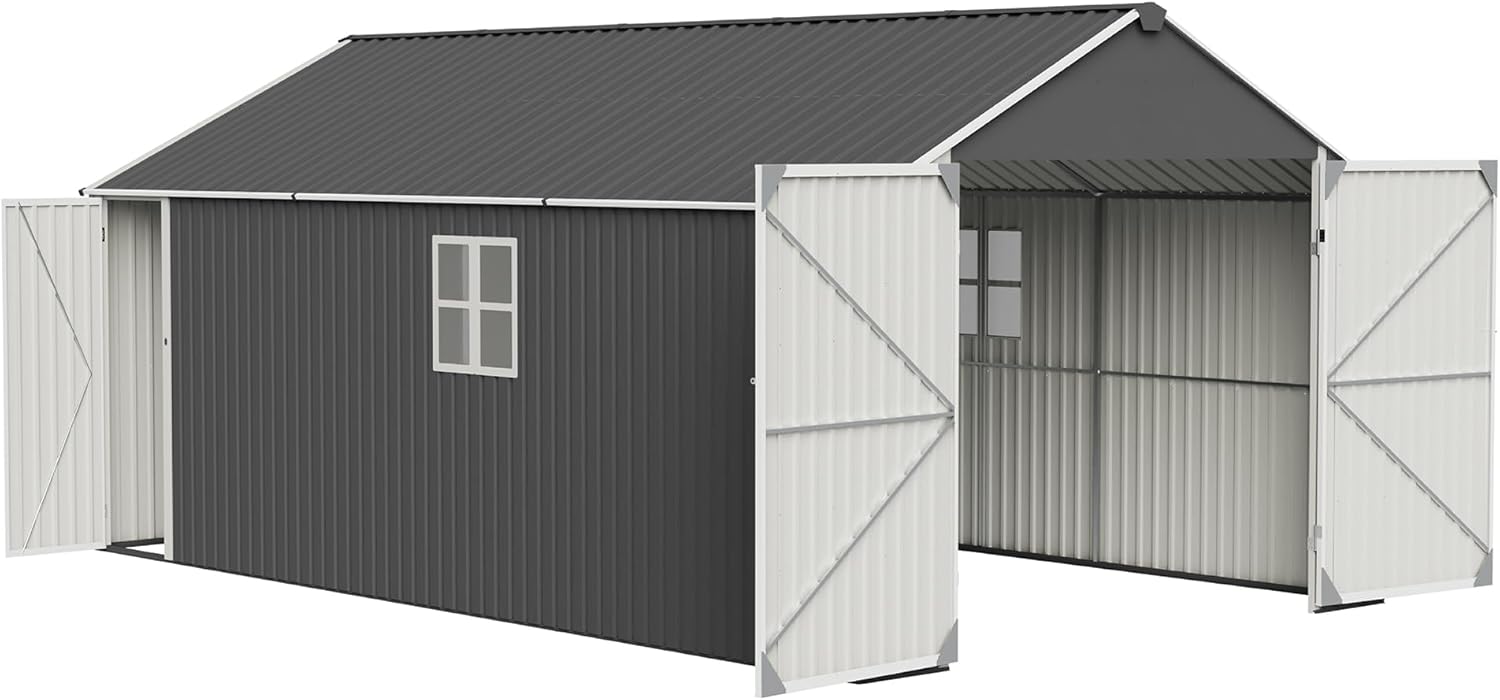 ZMAD 12x20x9.3 FT metal garage shed review - detailed features and technical specifications