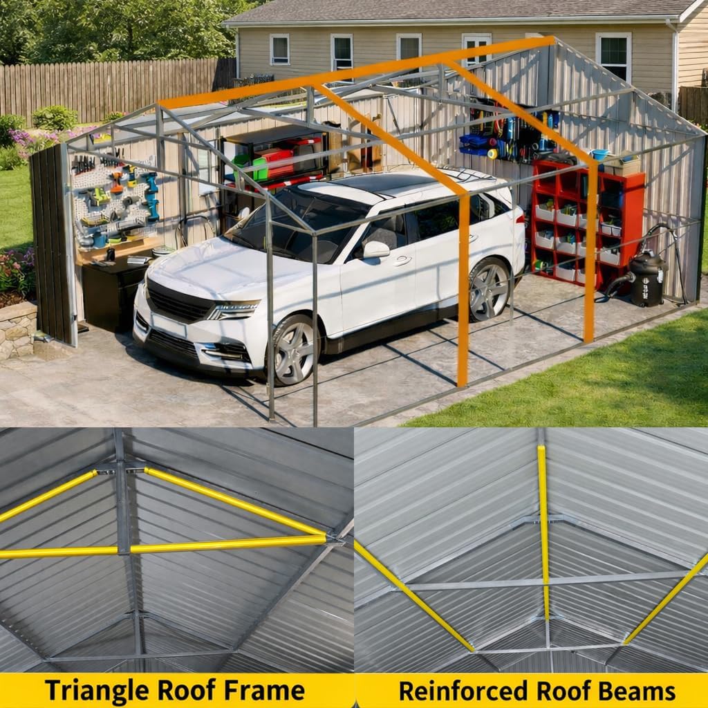 Step-by-step guide for ZMAD 12x20x9.3 FT metal garage shed review - complete tutorial