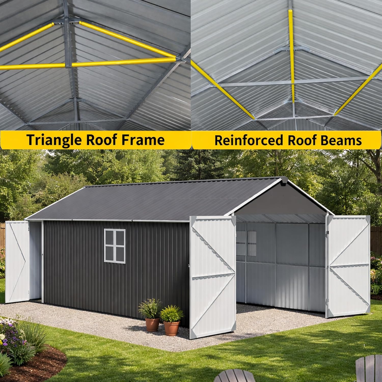 ZMAD 12x20x9.3 FT metal garage shed review performance testing and real-world results