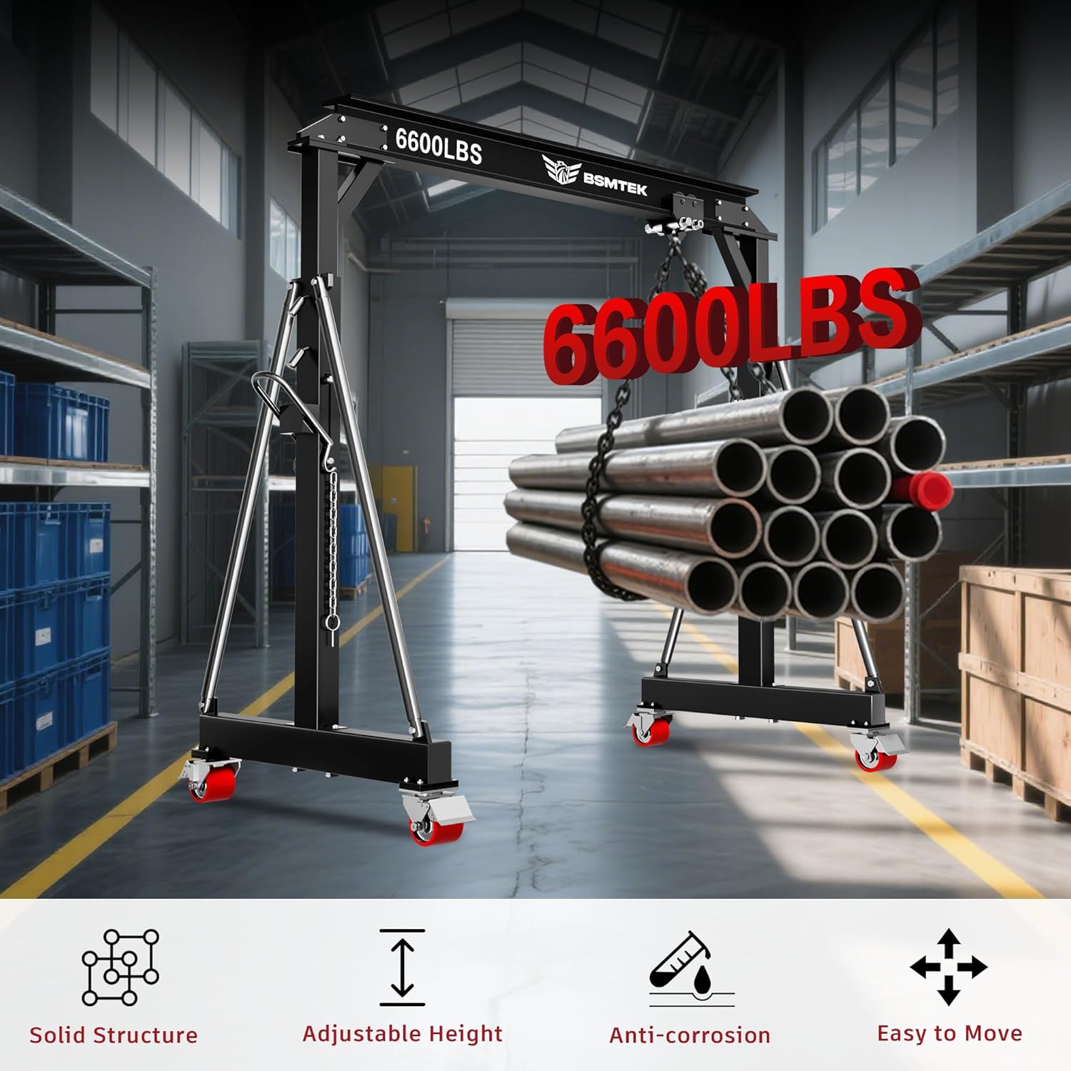BSMTEK Gantry Crane Review: 6600LB Capacity Tested 3 Step-by-step setup guide for BSMTEK gantry crane review,BSMTEK gantry crane review and rating,is BSMTEK gantry crane worth buying,BSMTEK gantry crane review pros cons,BSMTEK gantry crane review honest opinion,BSMTEK gantry crane review verdict