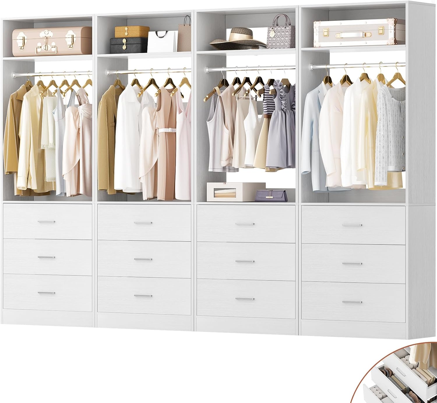 Besiost closet system review unboxing — what comes in the box with panels and hardware