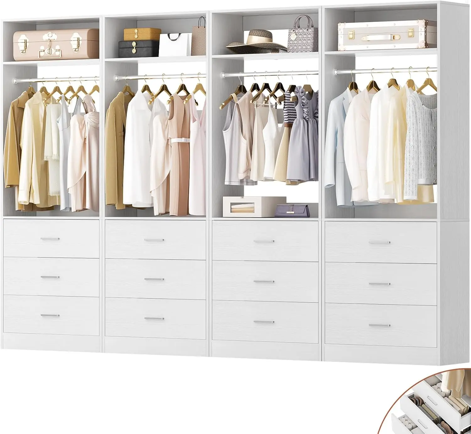 Besiost closet system review unboxing — what comes in the box with panels and hardware