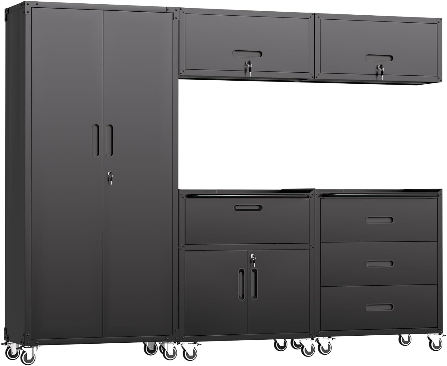 FLIXELIO garage storage cabinets review — full box contents and build quality