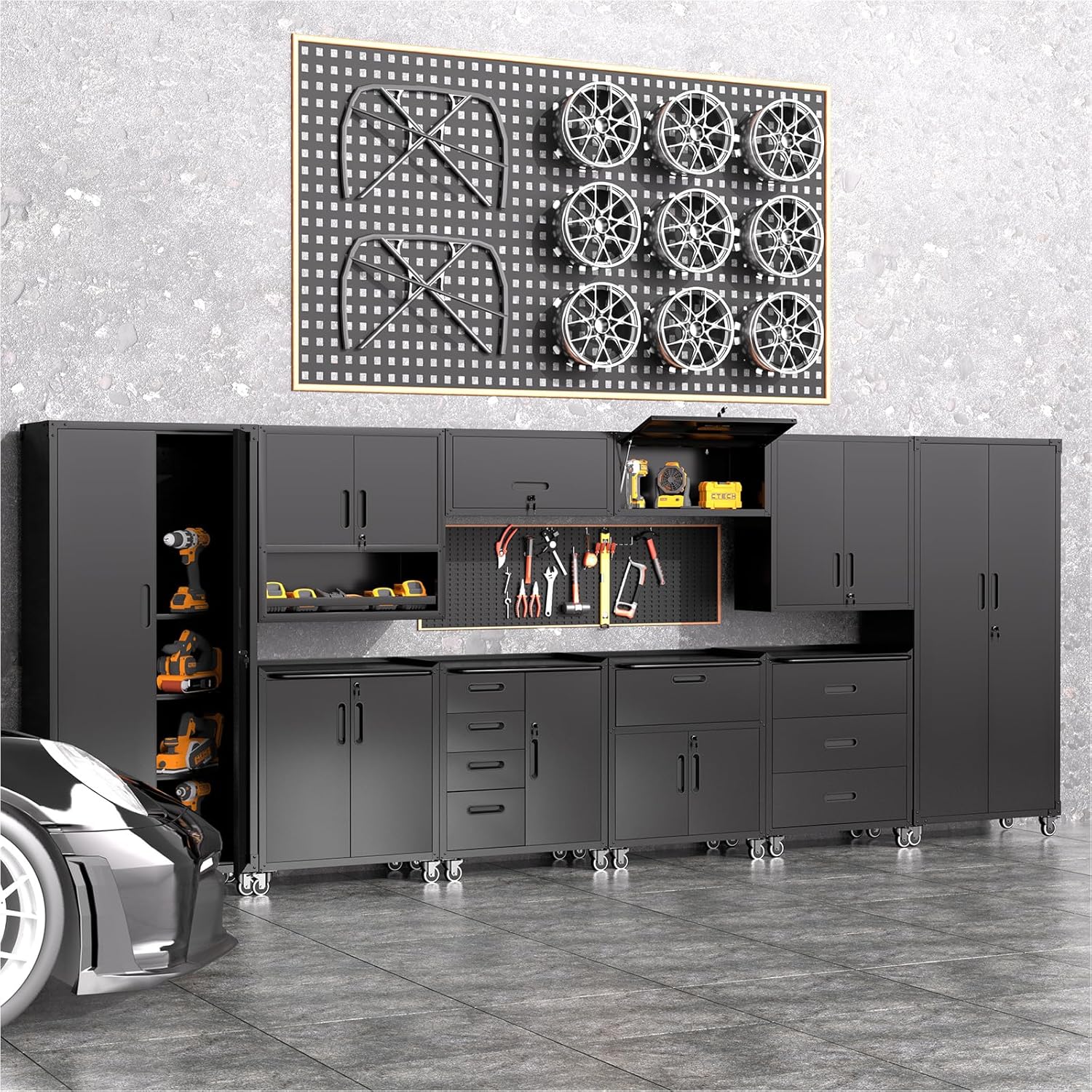 FLIXELIO garage storage cabinets review — week-by-week testing diary