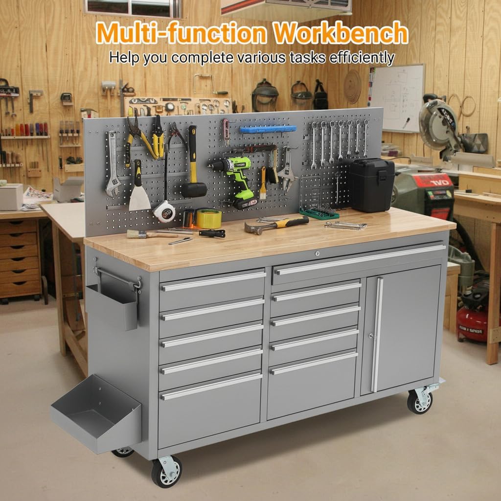 IDEALHOUSE 61-inch rolling tool chest review feature breakdown and specification detail