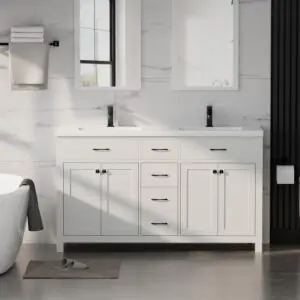 Image 1 of LUCKWIND 60 inch bathroom vanity review