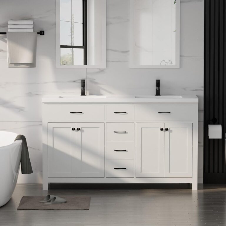 Image 1 of LUCKWIND 60 inch bathroom vanity review