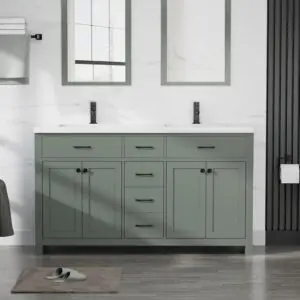 Image 1 of LUCKWIND 60 inch bathroom vanity review