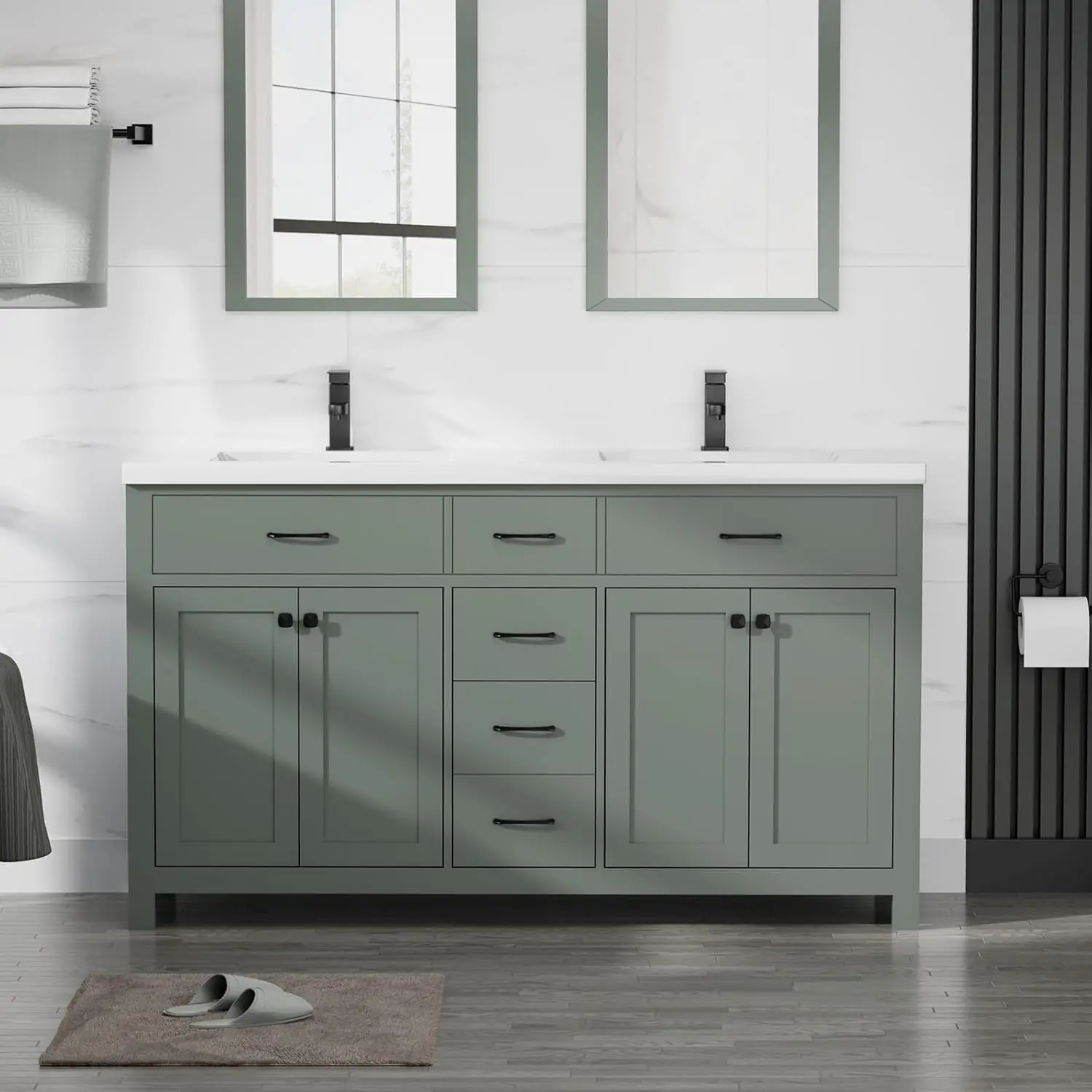 LUCKWIND 60 inch bathroom vanity review unboxing — what is included in the package