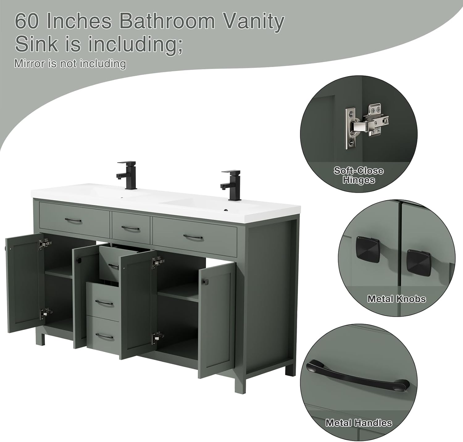 LUCKWIND 60 inch bathroom vanity review after extended use — long-term performance