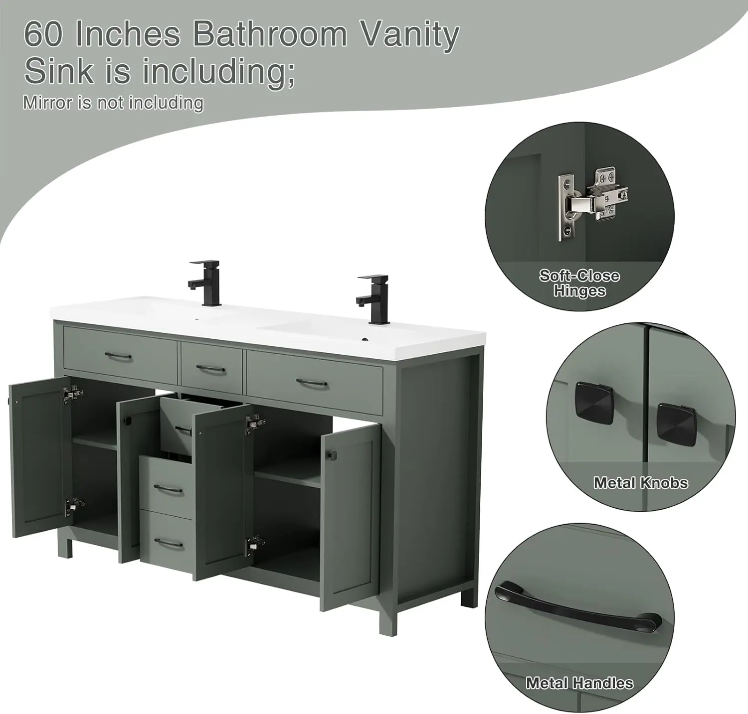 LUCKWIND 60 inch bathroom vanity review after extended use — long-term performance