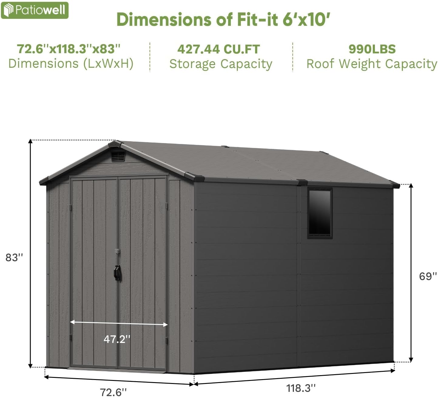Patiowell 6x10 Outdoor Storage Shed Review: Pros & Cons 4 Patiowell 6x10 outdoor storage shed review,Patiowell 6x10 resin shed review honest opinion,Patiowell 6x10 shed review pros cons,Patiowell 6x10 outdoor shed review verdict,Patiowell 6x10 storage shed review and rating,Patiowell 6x10 shed review worth buying features evaluated through real use
