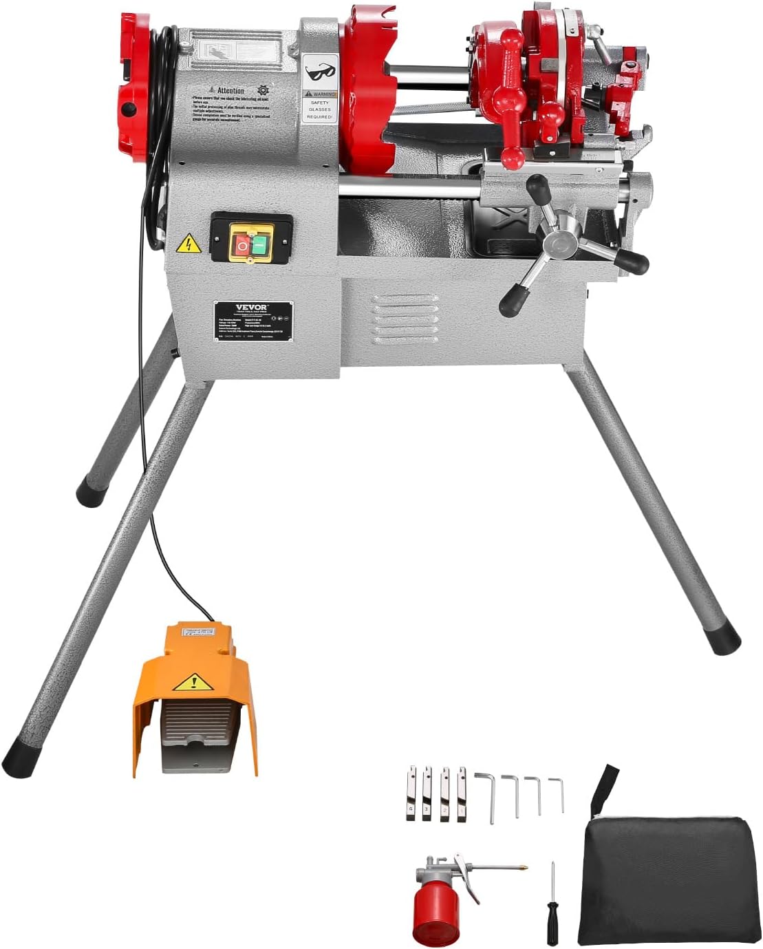 VEVOR Electric Pipe Threader Review: Pros & Cons 1 VEVOR electric pipe threader review - detailed features and technical specifications of the VEVOR pipe threader machine