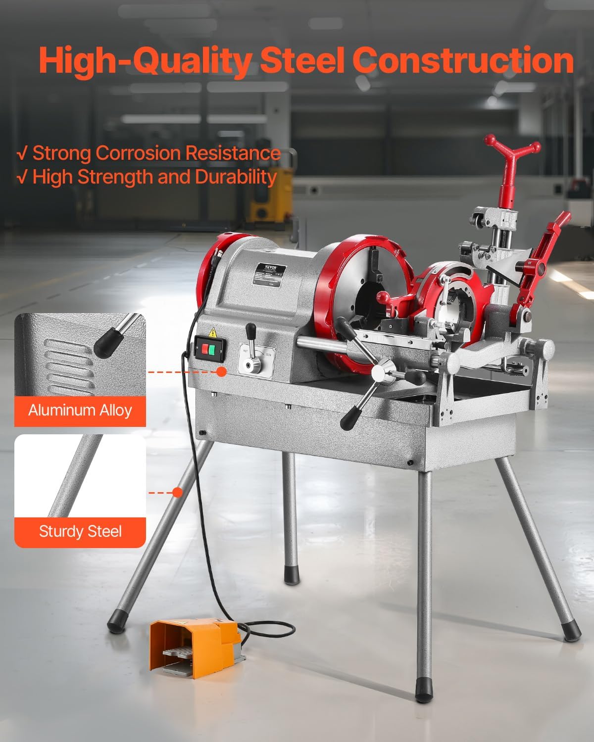 VEVOR Electric Pipe Threader Review: Pros & Cons 4 VEVOR electric pipe threader review performance testing - cutting and threading steel pipe results
