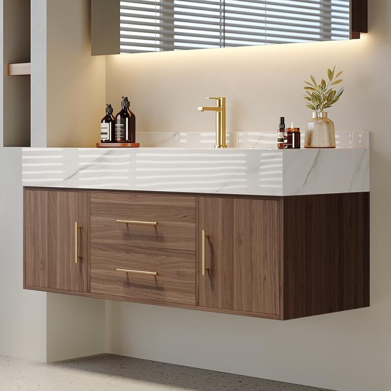 Image 1 of Weibath floating bathroom vanity review